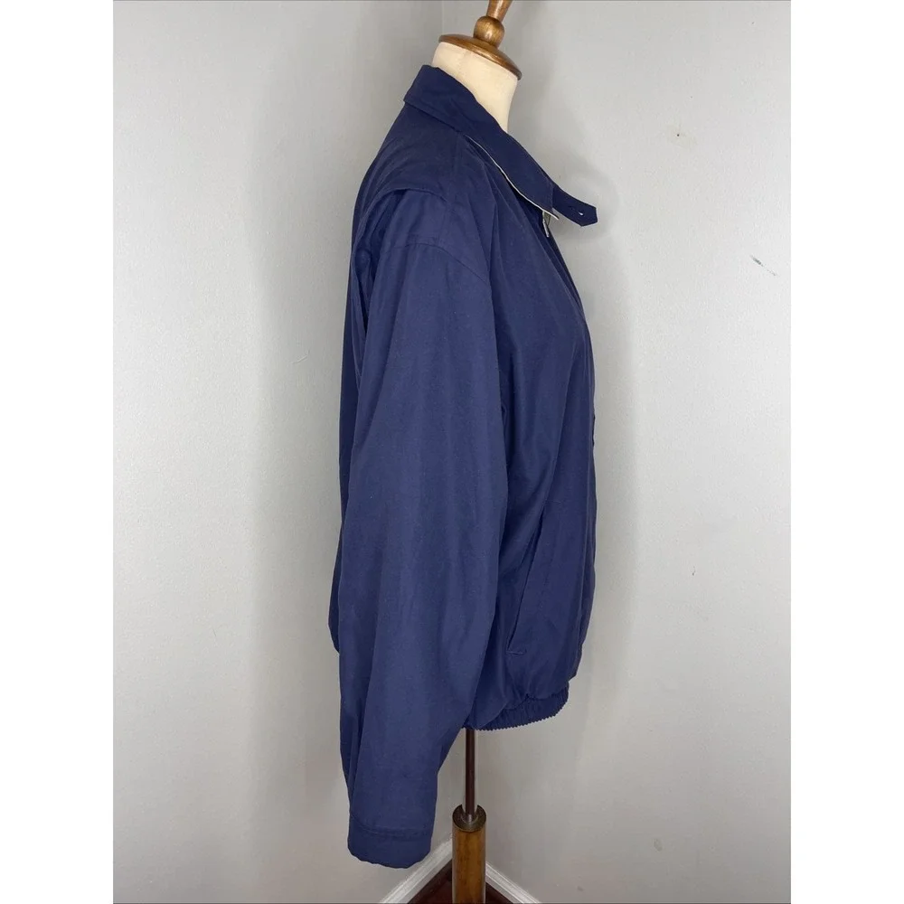 Polo Ralph Lauren Harrington Jacket Vintage 90s Navy Plaid Lined Men's Large BF